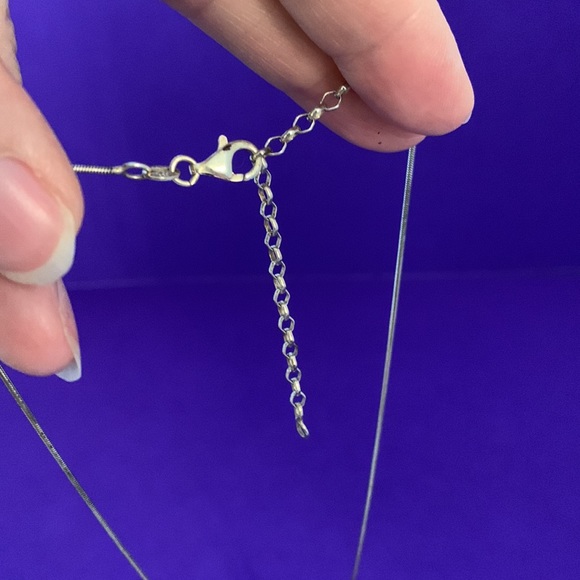 Ocean Blue Faceted Beaded Dangles Necklace with Lobster Clasp - Picture 5 of 7